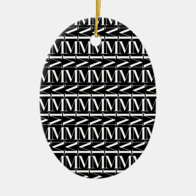 Anfangsbuchstaben M Keramikornament (Vorne)