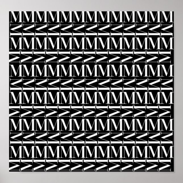 Anfangsbuchstaben M Poster (Vorne)
