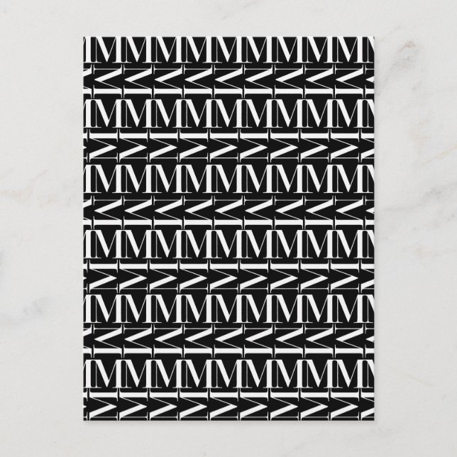 Anfangsbuchstaben M Postkarte (Vorderseite)