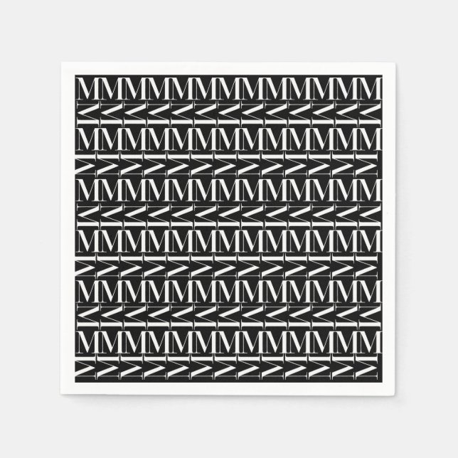 Anfangsbuchstaben M Serviette (Vorderseite)