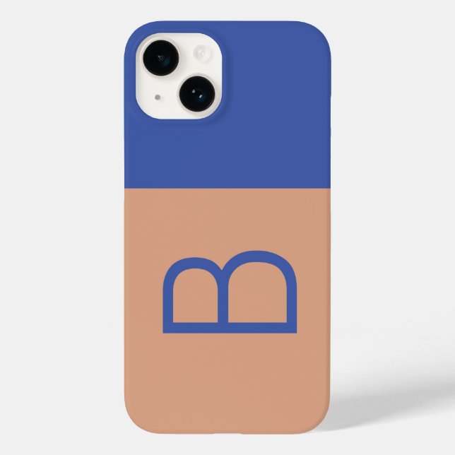 Anfangsbuchstaben Monogram, Moderner Farbblock Case-Mate iPhone 14 Hülle (Rückseite)