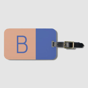 Anfangsbuchstaben Monogram, Moderner Farbblock Gepäckanhänger