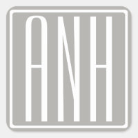 Anfangsbuchstaben Monogramm | Weiß auf Hellgrau