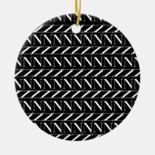 Anfangsbuchstaben N Keramik Ornament