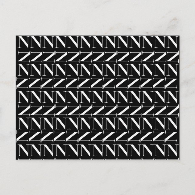 Anfangsbuchstaben N Postkarte (Vorderseite)