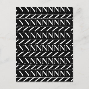 Anfangsbuchstaben N Postkarte