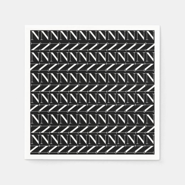 Anfangsbuchstaben N Serviette (Vorderseite)