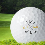 Anfangsbuchstaben: personalisiert golfball<br><div class="desc">Ein Logo-Design des Golfclubs mit individuellen Initialen</div>