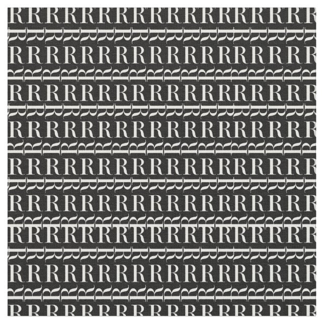 Anfangsbuchstaben R Stoff (Nahaufnahme)