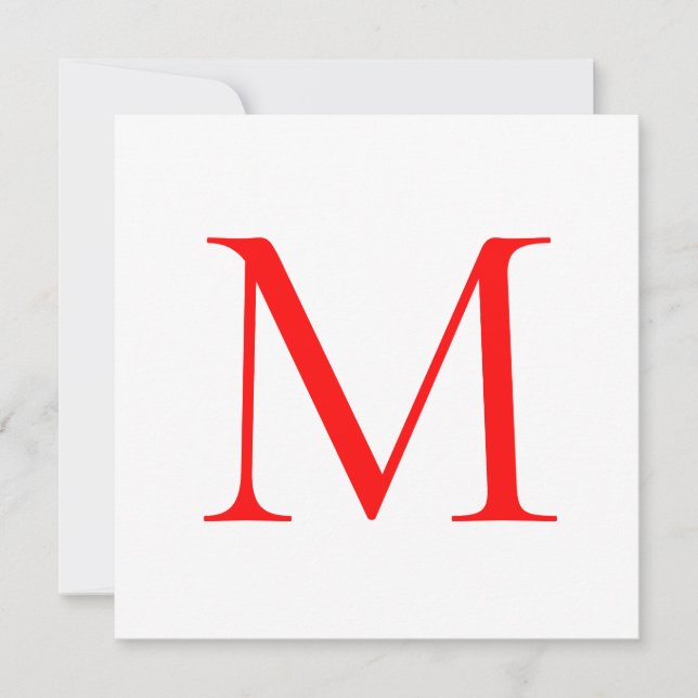 Anfangsbuchstaben rot mit Monogramm beruflich (Vorderseite)