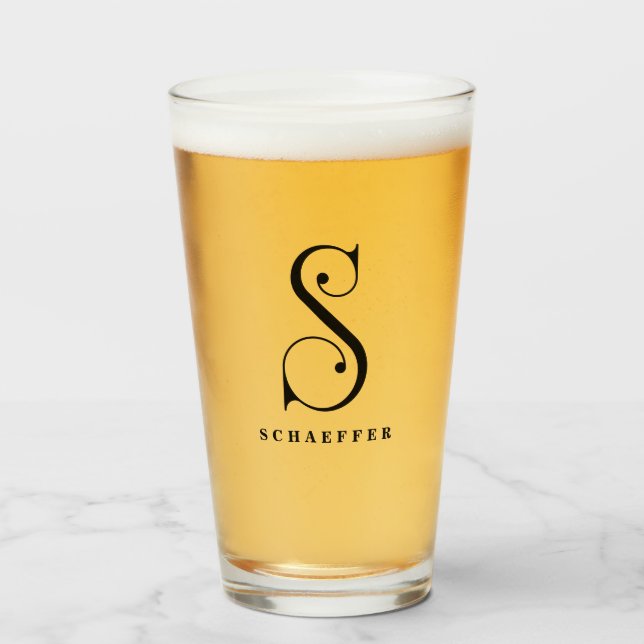 Anfangsbuchstaben S mit Nachname Glas (Vorne (Gefüllt))