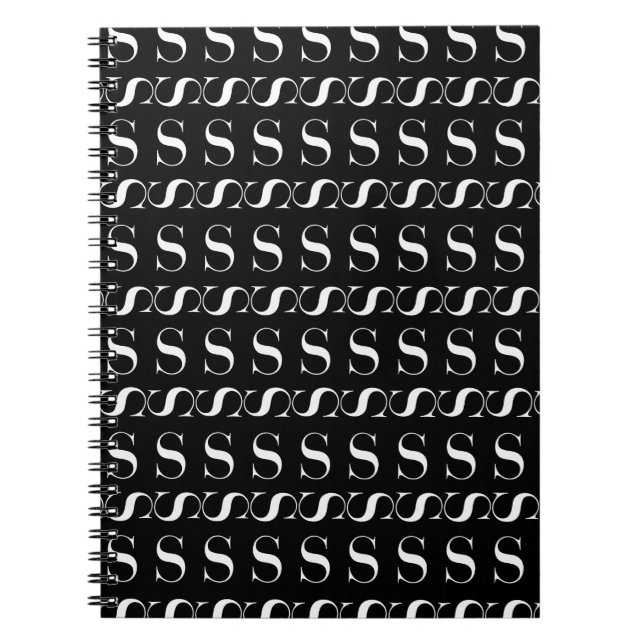 Anfangsbuchstaben S Notizblock (Vorderseite)