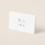 Anfangsbuchstabenname des Monogramms Folienkarte<br><div class="desc">Personalisierte Note Card für den Anfangsbuchstaben des Monogramms</div>