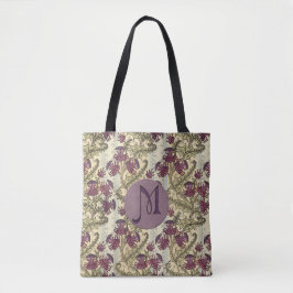 Anfangskunst Nouveau lila Distel-Blume Tasche