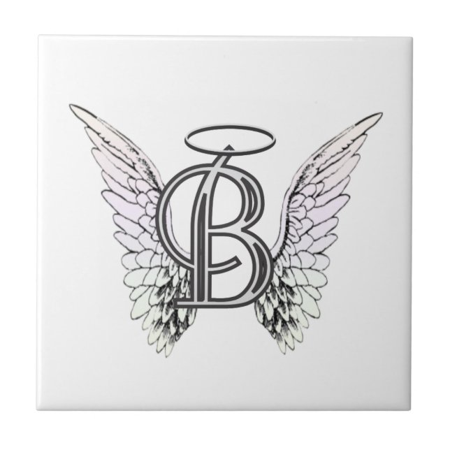 Anfangsmonogramm des Buchstabe-B mit Fliese (Vorderseite)