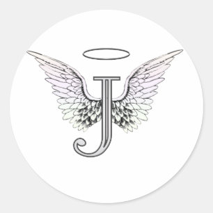 Anfangsmonogramm des Buchstabe-J mit Runder Aufkleber