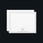Anfangsmonogramm Dunkelbraune Umrandung Profession Mitteilungskarte<br><div class="desc">Dieses Design verfügt über einen dünnen doppelten Rahmen mit Platz für ein Monogramm und Namen/Text unten. Klicken Sie auf die Schaltfläche "Anpassen", wenn Sie die Designelemente anpassen und/oder den Text weiter ändern möchten! Variationen dieses Designs, zusätzliche Farben sowie passende Produkte sind in unserem Shop erhältlich: zazzle.com/store/doodlelulu. Kontaktieren Sie uns, wenn...</div>