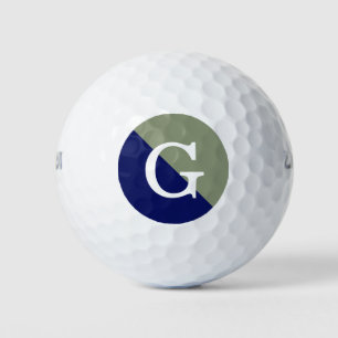 Anfangsmonogramm für das blaue 2-Tone-Diag Golfball