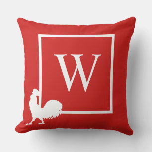 Anfangsmonogramm-Huhn-Land-Dekor-Kissen Kissen