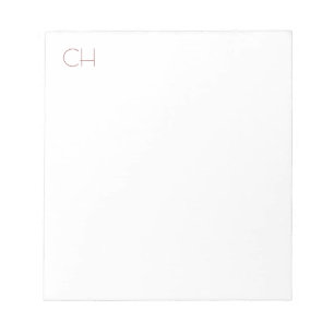 Anfangsmonogramm Modern Minimalistisch Einfach Notizblock