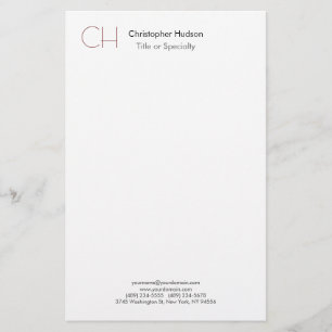 Anfangsmonogramm Modern Minimalistisch Schlicht Ei Briefpapier
