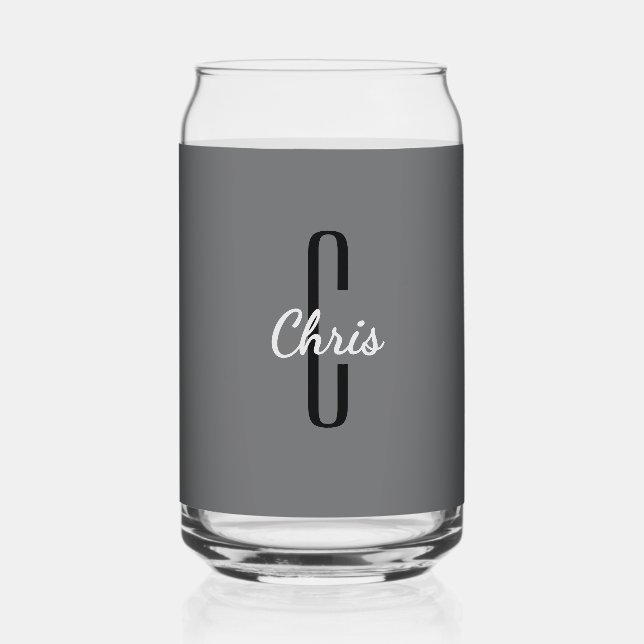 Anfangsname | Charcoal Gray Beverage Dosenglas (Vorderseite)