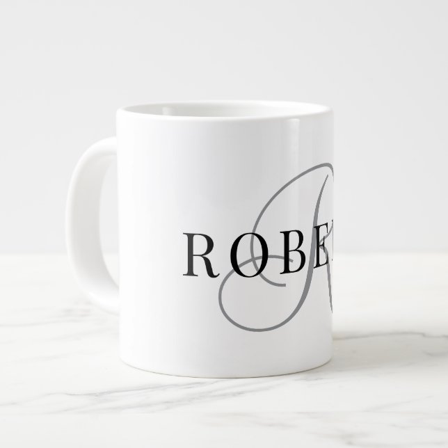 Anfangsname der klassischen Monogrammkarte Jumbo-Tasse (Vorderseite Links)