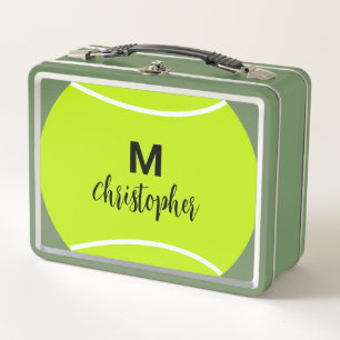 Anfangsname der personalisierten Tennis Monogram Metall Brotdose