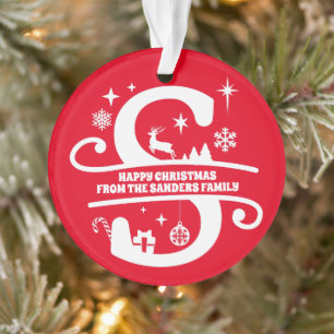 Anfangsname des Buchstaben S Monogram Ornament