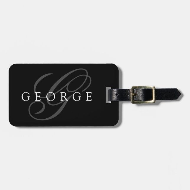 Anfangsname des personalisierten Monogramms Gepäckanhänger (Vorderseite horizontal)