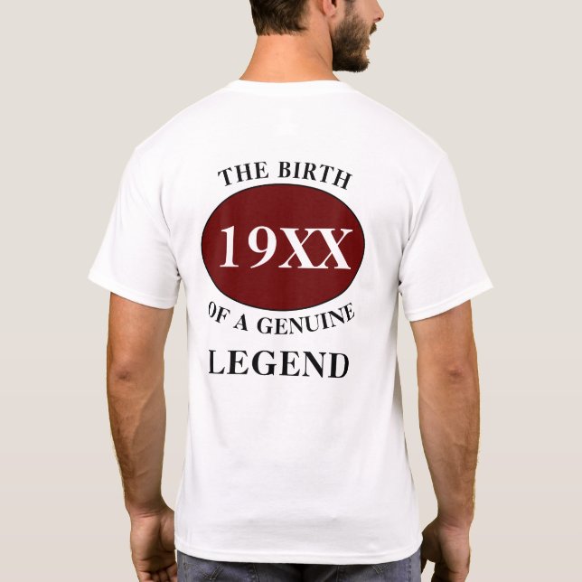 Anfangsname des Spaßes eines Pägers jedes Jahr T-Shirt (Rückseite)