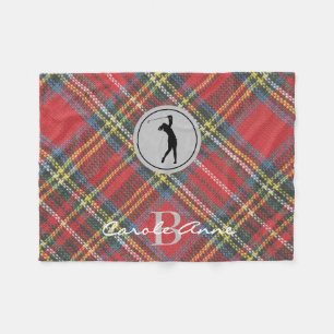 Anfangsname Frau Golfspielerin, Stewart-Tartan-Kar Fleecedecke