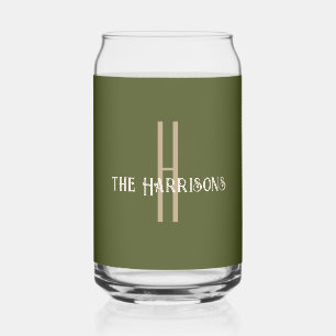 Anfangsname   Modernes Army Green Beverage Dosenglas