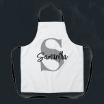 Anfangsname Monogramm Schürze<br><div class="desc">Sie werden diese charmante Schürze mit Ihrem ersten Monogramm und Namen Liebe. Es ist ein wunderbares Geschenk für Freunde,  Lehrer und Mitarbeiter. Ideal zum Kochen und Kunsthandwerk. Bestelle noch heute!</div>
