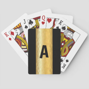 Anfangsspielkarten des goldenen metallischen spielkarten