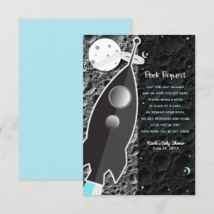 ANFORDERUNG AUF DAS MOON Space Rocket Ship Book Einladung