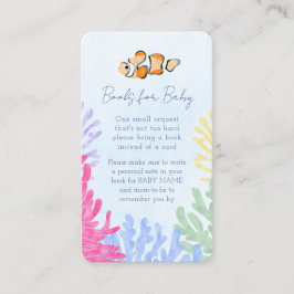 Anfrage für das Baby-Shower-Buch von Seefischen Begleitkarte