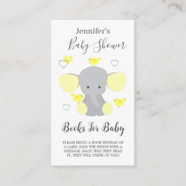 Anfrage für das Babyduschenbuch der Gelben Elefant Begleitkarte