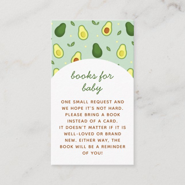 Anfrage für das Babyduschenbuch "Holy Guacamole Av Begleitkarte (Vorderseite)