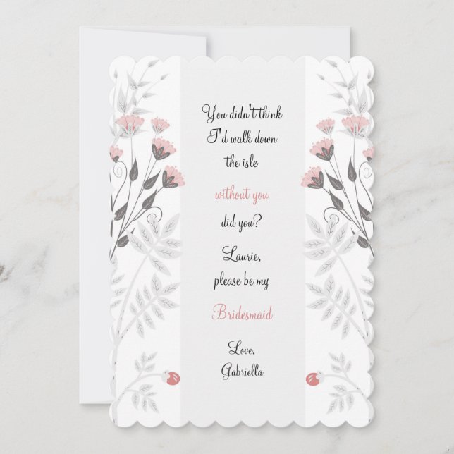 Anfrage für die Isle Bridesmaid-Karte Einladung (Vorderseite)