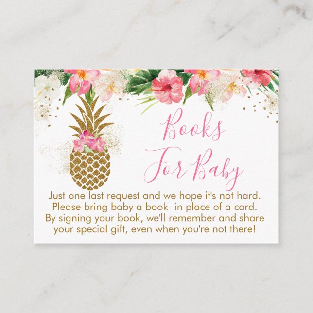 Anfrage für ein Babybuch für Ananas mit tropischer Begleitkarte (Vorderseite)
