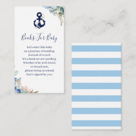 Anfrage für ein Babybuch mit Anker und Nautical Fl Begleitkarte