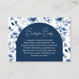 Anfrage für Navy und Dusty Blue Boy Floral Books Begleitkarte