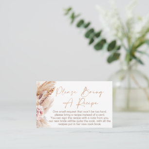Anfrage nach einer Boho Floral Brautparty-Rezept-K Visitenkarte