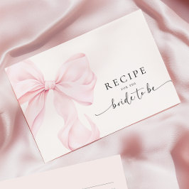 Anfrage nach Rezepten für Rosa Brautparty Begleitkarte