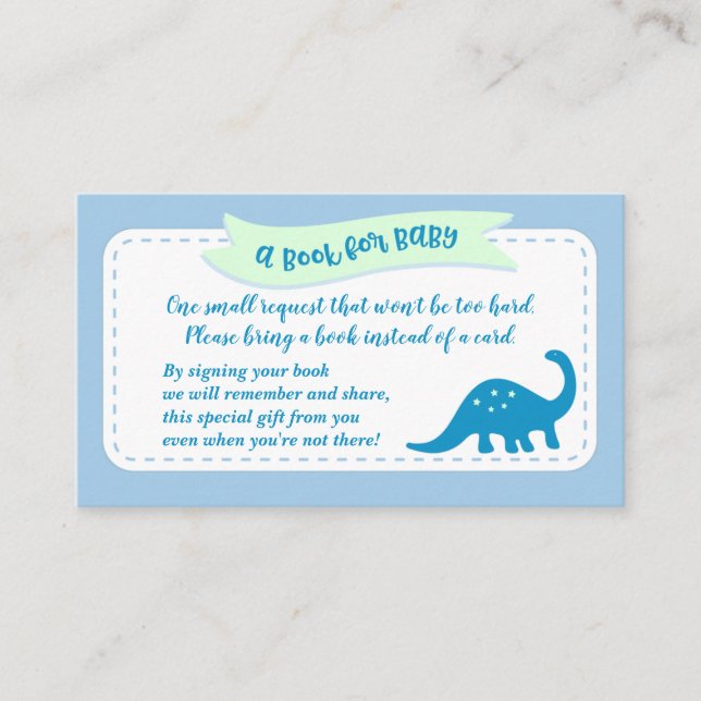 Anfrage zur Baby Boy Book Card | Babyparty Begleitkarte (Vorderseite)