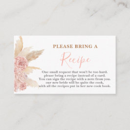Anfrage zur Pampas Grass PinkBridal-Dusche Begleitkarte