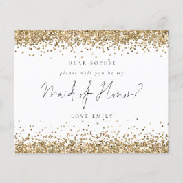 Anfrage zur Trauzeugin von Gold-Glitzer