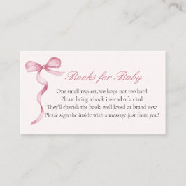 Anfragekarte für die Rosa Bow Babybibliothek Begleitkarte