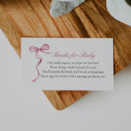 Anfragekarte für die Rosa Bow Babybibliothek Begleitkarte